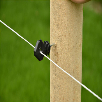 Barrière électrique noire Insulators Screw-In Fence Ring Wood Post Insulators