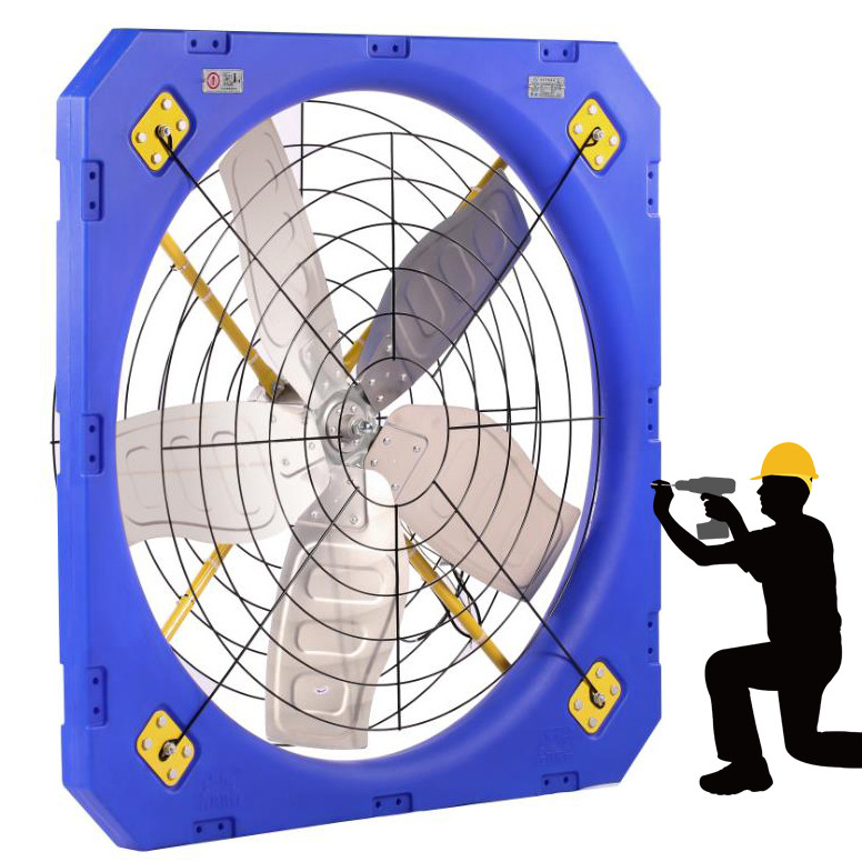 Volume d'air Ventilateurs de ventilation pour bétail à double couche PE à haute résistance avec moteur PMSM