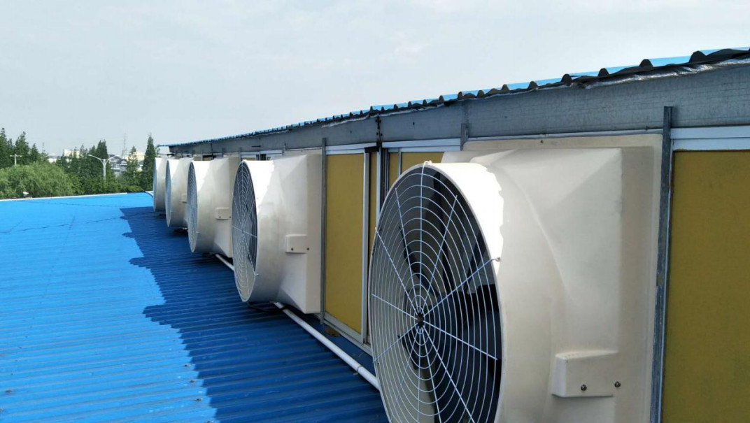 Ventilateurs d'échappement industriels de style moderne pour le refroidissement des volailles 6,2 m/s Vitesse du vent