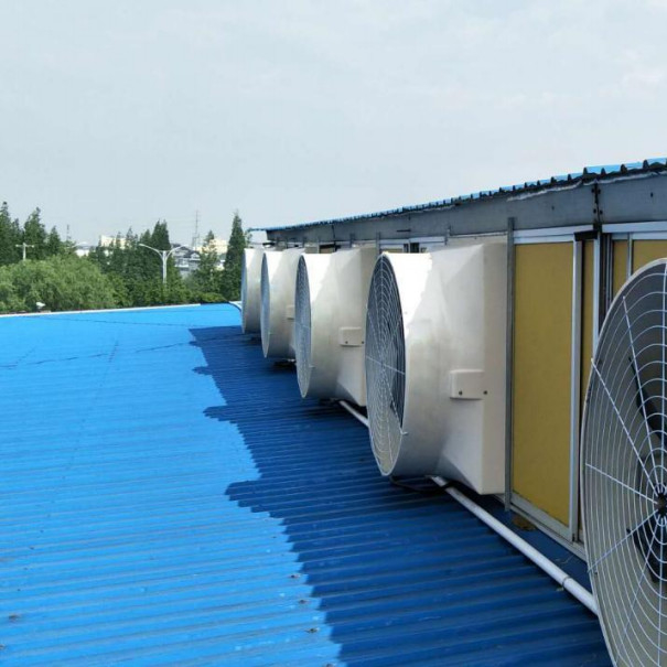 Ventilateur de circulation de refroidissement de volaille en acier galvanisé avec volume d'air et cadre PE à double couche