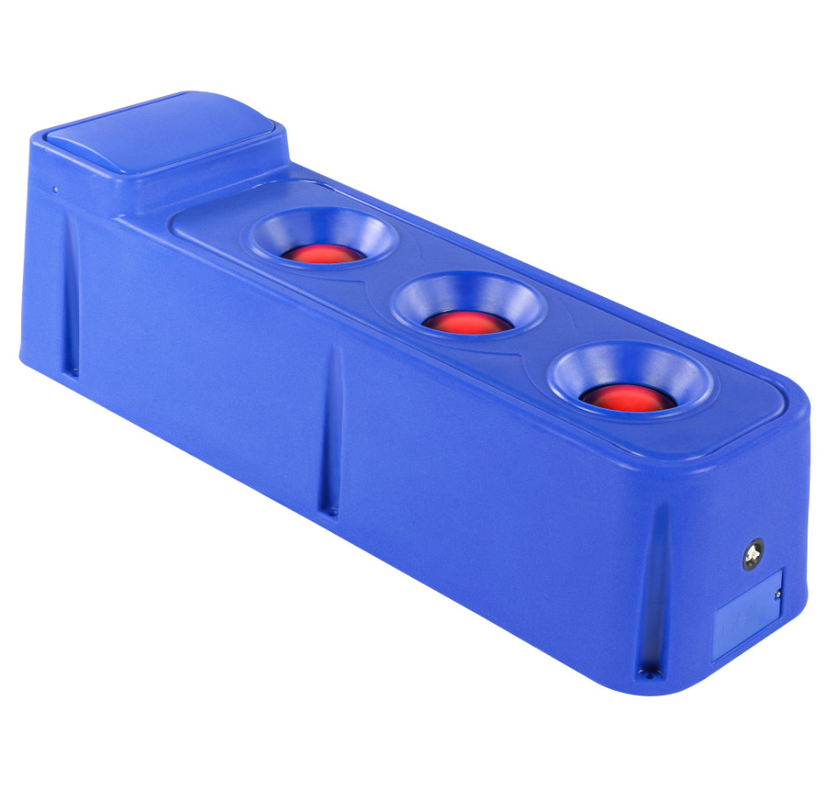Réservoir d'eau pour le bétail en polyéthylène bleu renforcé avec protection contre la corrosion et garantie de l'antigel