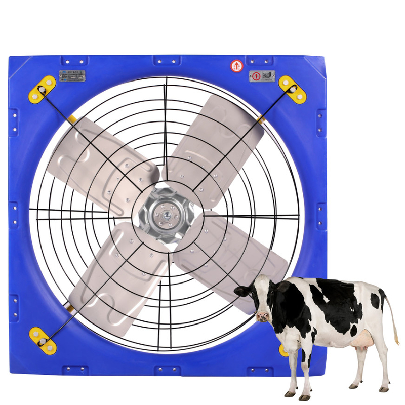 Ventilateurs à double couche PE pour bétail avec moteur PMSM cadre en acier galvanisé - 28273m3/h Volume d'air