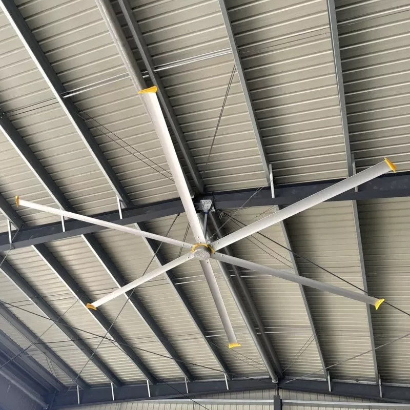 Ventilateur de plafond industriel à aimant permanent à rotor extérieur IP55 avec débit d'air maximal 14300 m3/min