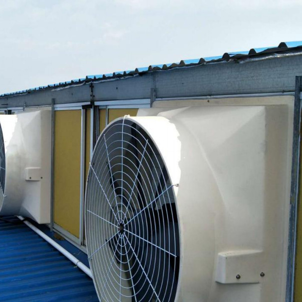 Ventilateur d'échappement industriel avec vitesse de rotation de 460 r/min pour un débit d'air optimal et puissance de 850w