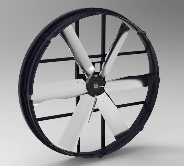 Ventilateur de panneau industriel avec débit d'air maximal 120193 m3/h et capacité de 60 m3/h