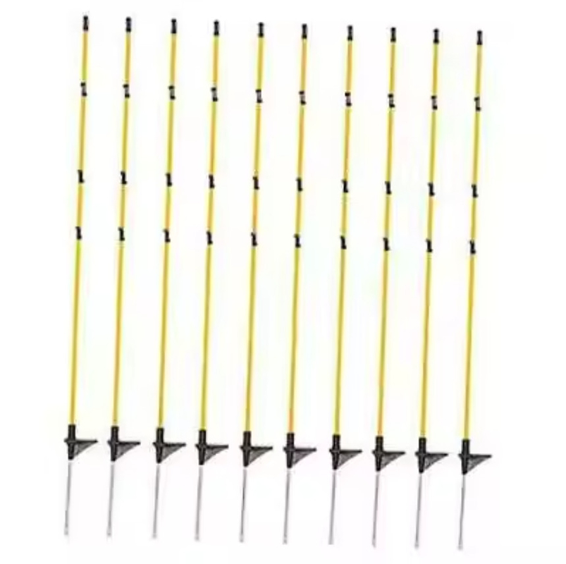 Poteaux ronds en fibre de verre de 120 cm de hauteur 10 mm de diamètre 50 pièces par carton et garantie d'un an pour plusieurs applications