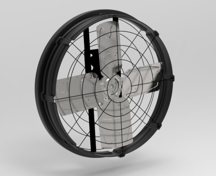 Ventilateurs de grange pour bétail avec un bruit ≤ 69 dB 1115*1115*285 mm Taille du cadre et puissance d'entrée 410w