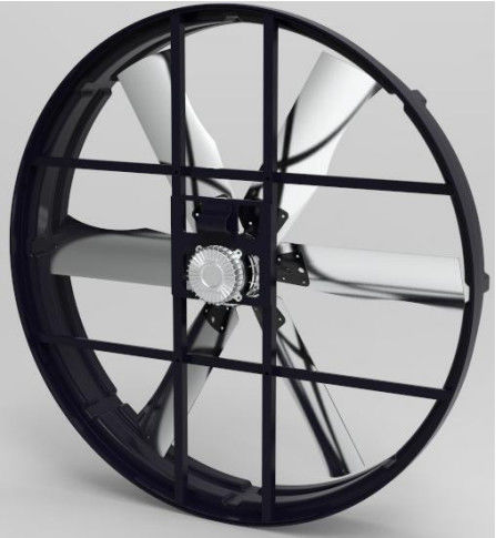 Ventilateur à 55' de panneau avec gaz d'échappement industriel 66000m3/h débit d'air 1200W puissance faible niveau sonore et large application