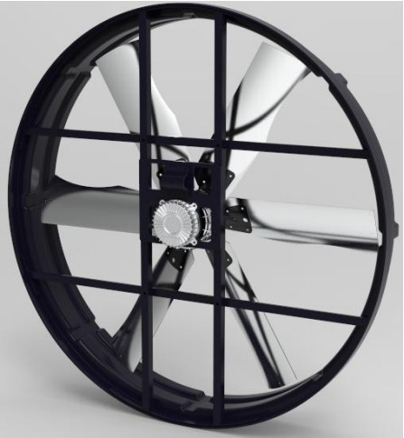 Moteur de ventilateur d'échappement industriel 2000w/2.7hp 380-480V avec lame de 72 pouces pour les grands espaces et les fermes