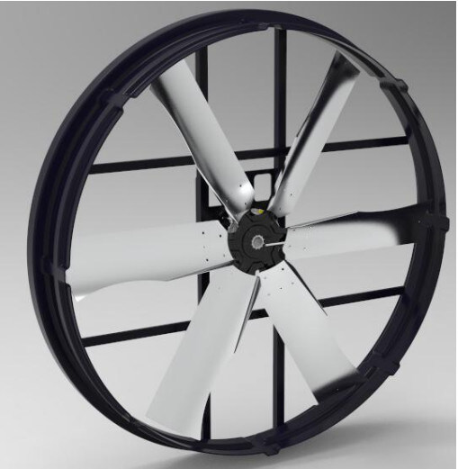 Ventilateur de panneau 72'' avec extraction industrielle 66000m³/h débit d'air 1200W puissance faible niveau sonore et large application