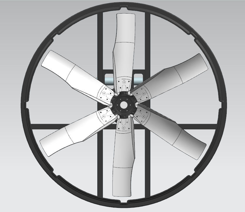résistance à double couche PE Matériau de cadre Ventilateur de volaille 444r/min Vitesse de rotation pour un débit d'air optimal