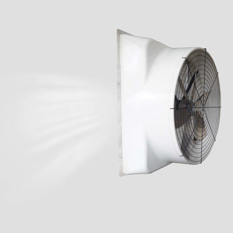 Ventilateur de plafond industriel à moteur CC sans balais à aimant permanent à rotor externe, avec vitesse d'air élevée et efficacité énergétique