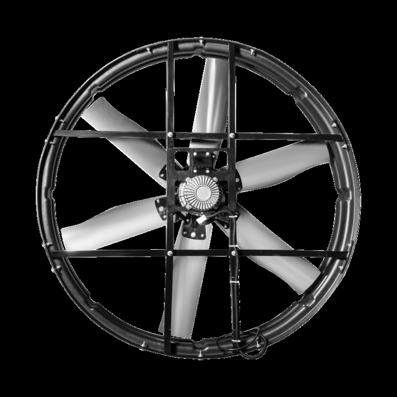 Ventilateur d'échappement industriel de puissance avec 2000W d'entrée 345r/min Vitesse de rotation 20%-100% régulation de vitesse