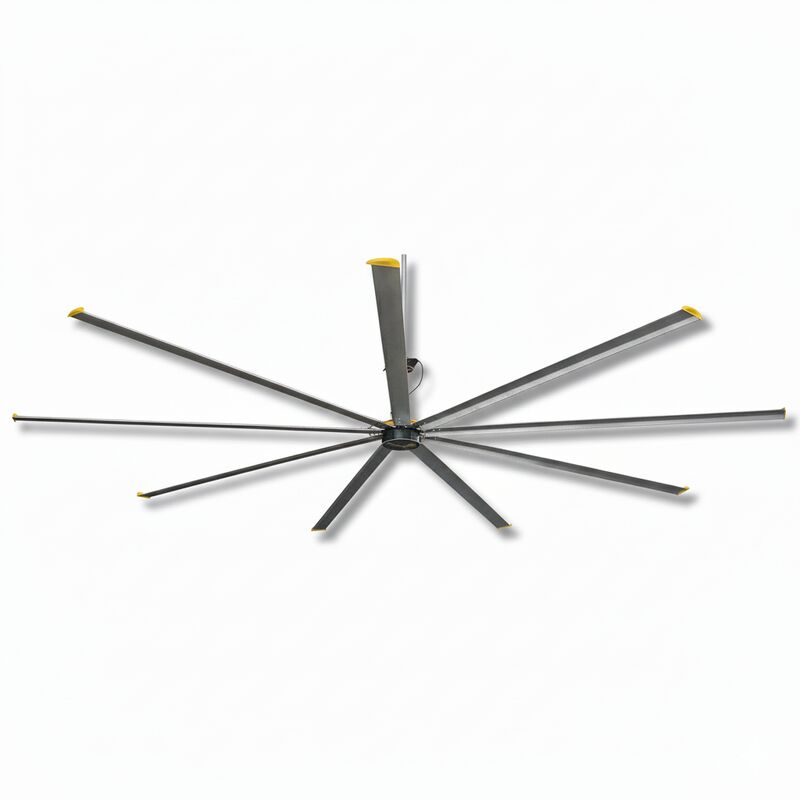 Ventilateur de plafond industriel Terrui avec moteur BLDC Ventilateur de plafond HVLS pour grands espaces
