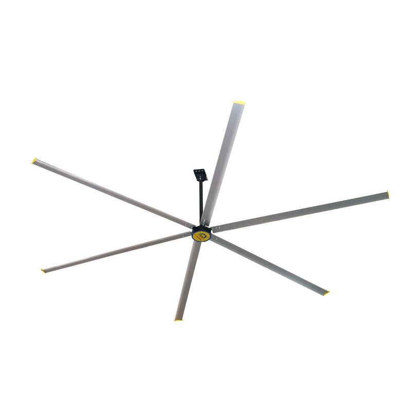 Ventilateur de plafond industriel Terrui 24FT HVLS avec moteur BLDC - Refroidissement économe en énergie pour grands espaces