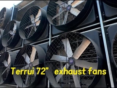 Terrui 72 pouces ventilateur d'échappement industriel puissance 2500W niveau de protection IP55