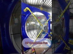 Efficacité Ventilation du bétail Ventilateur à courant continu Moteur silencieux Opération en acier galvanisé