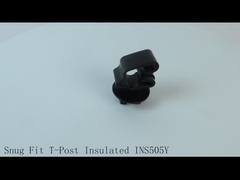 Isolateurs de poteaux en acier jaune et noir pour clôtures électriques de qualité d'impact